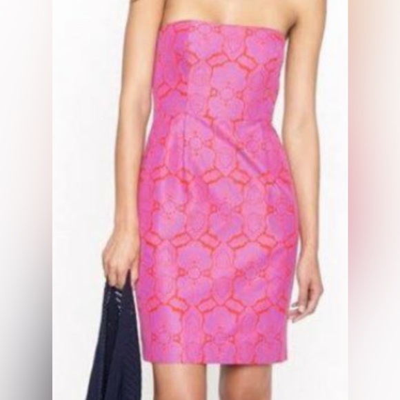 J. Crew Strapless Dress in Pink and Purple - Picture 1 of 4